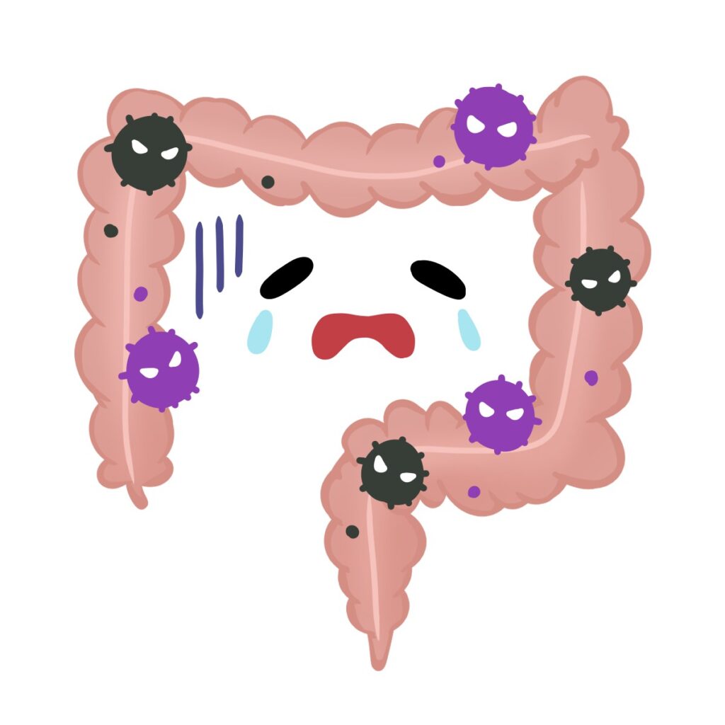 悪玉菌に襲われている大腸
